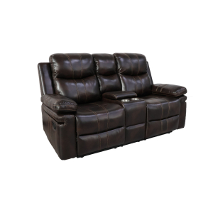 Kellen - Console Loveseat With Dual Recliners - Brown