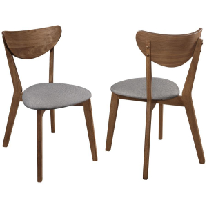 Alfredo - Dining Side Chair (Set of 2) - Gray And Natural Walnut
