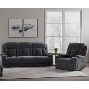 Dalton - Power Reclining Sofa And Recliner - Lucky Charcoal