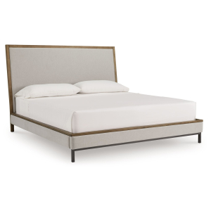 Tomtyn - Queen Upholstered Bed - Light Brown