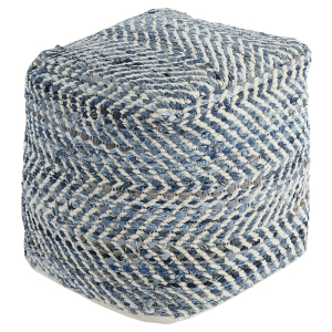 Chevron - Pouf - Blue