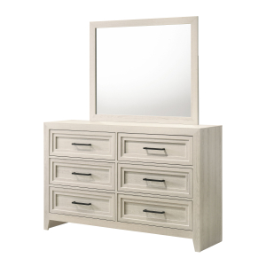 Lorraine - Dresser & Mirror - Antique White