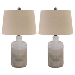 Marnina - Ceramic Table Lamp (Set of 2) - Taupe
