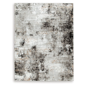 Langwell - 10' x 14' Rug - Black / Gray / White