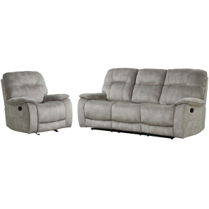 Cooper - Manual Reclining Sofa And Recliner - Shadow Natural