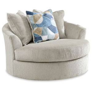 Maxon Place - Oversized Swivel Accent Chair - Stone