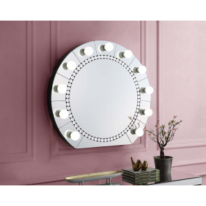 Farai - 29## Accent Mirror - Mirrored & Faux Crystal Diamonds