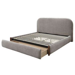 Orane - Queen Bed With Storage - Gray Fabric