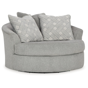 Casselbury - Oversized Swivel Accent Chair - Cement