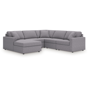 Modmax - 5-Piece Sectional With Laf Corner Chaise, With Raf Corner Chair - Granite