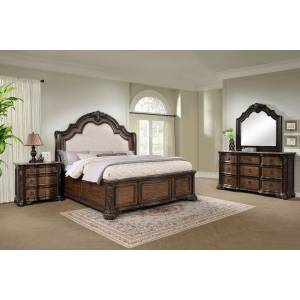 Ludwig - Queen 4 Piece Bedroom Set - Dark Brown