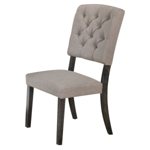 Bernard - Side Chair (Set of 2) - Beige Linen & Weathered Gray Oak
