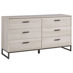 Socalle - Six Drawer Dresser - Vinyl-Wrapped - Light Natural