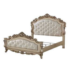 Gorsedd - Eastern King Bed - Fabric & Golden Ivory