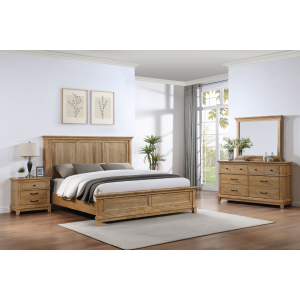 Sunstone - 6/6 Eastern King 4 Piece Bedroom Set (Bed, Dresser, Mirror, Nightstand) - Natural