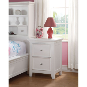 Lacey - Nightstand With 2 Drawers - White