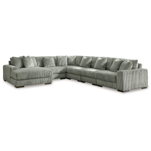 Lindyn - 6-Piece Sectional With Laf Corner Chaise - Fog