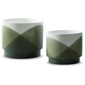 Ardenridge - Planter Set (Set of 2) - Green / White