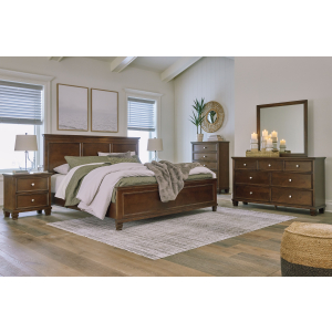 Danabrin - 6 Pc. - Dresser, Mirror, Chest, King Panel Bed - Brown