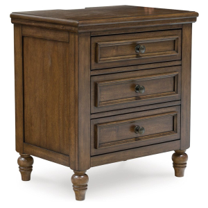 Sturlayne - Three Drawer Night Stand - Brown