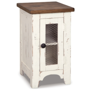 Wystfield - Chair Side End Table - White / Brown