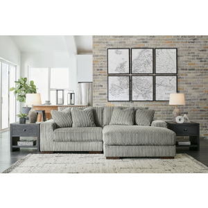 Lindyn - Right Arm Facing Corner Chaise 2 Pc Sectional - Fog