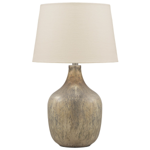 Mari - Glass Table Lamp  - Gray / Gold Finish