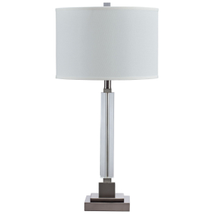 Deccalen - Clear / Silver Finish - Crystal Table Lamp