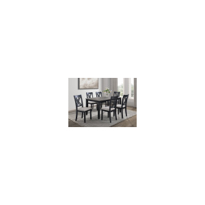 Eloise - 7 Piece Dinette Set - Charcoal / Gray