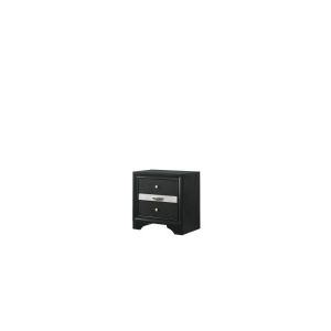 Regata - Nightstand - Black / Silver