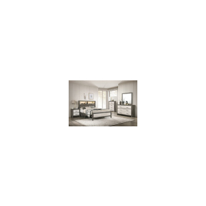 Rhett - King Bed In One Box - Chalk / Gray