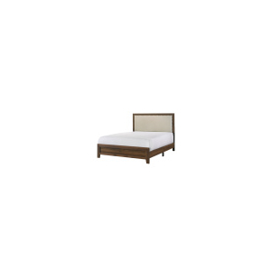Millie - Queen Upholstery Bed In One Box - Brown Cherry
