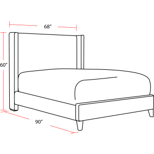 Angel - Queen Bed - Himalaya Charcoal Gray