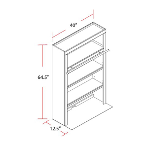 Catalina - Library Hutch - Cottage White