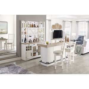 Americana Modern Dining - Spindle Back Swivel Barstool - Cotton