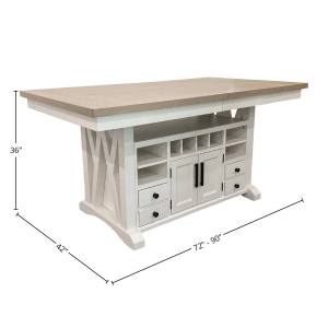 Americana Modern Dining - Island Counter Height Base - Cotton