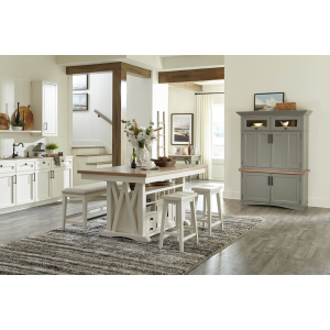Americana Modern Dining - Island Counter-Height Extendable Dining Table - Cotton