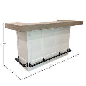 Americana Modern Dining - Bar Base With Quartz Insert - Cotton