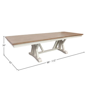 Americana Modern Dining - Trestle Top Extendable Dining Table - Cotton