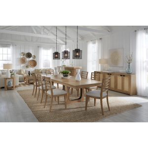 Escape - Dining Ladder Back Dining Chair (Set of 2) - Glazed Natural Oak / Mirage Mist