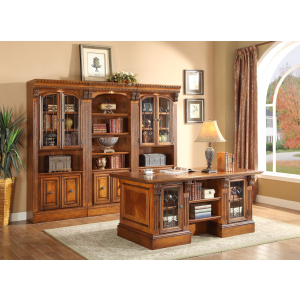 Huntington - Executive Desktop - Antique Vintage Pecan