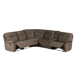 Cooper - 6 Piece Modular Manual Reclining Sectional - Shadow Brown