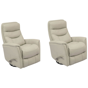 Gemini - Swivel Glider Recliner (Set of 2) - Ivory