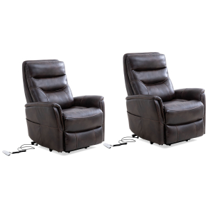 Gemini - Power Lift Recliner With Articulating Headrest (Set of 2) - Truffle