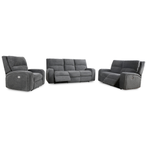Polaris - Power Reclining Sofa, Loveseat And Recliner - Bizmark Gray
