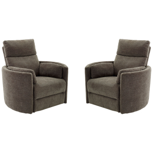 Radius - Power Swivel Glider Recliner (Set of 2) - Krypton