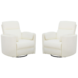 Radius - Power Swivel Glider Recliner (Set of 2) - Revel Oyster
