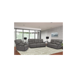 Spartacus - Power Reclining Sofa, Loveseat And Recliner - Haze