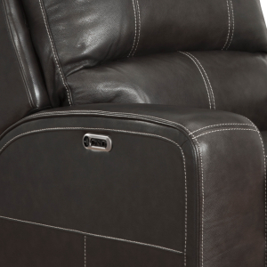 Swift - 6 Piece Modular Power Reclining Sectional With Power Adjustable Headrests - Twilight