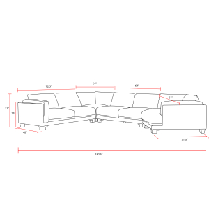 Escape - Armless Loveseat - Mirage Mist